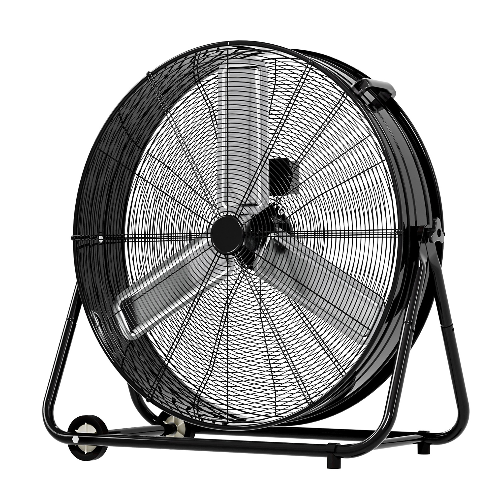 EdenDirect 30 Inch Industrial Drum Fan, Max 13000 CFM High Velocity Floor Fan, 3 Speed Heavy Duty Metal Air Circulator, 360° Tilt with Casters Handle for Patios, Garage, Warehouse, Basement
